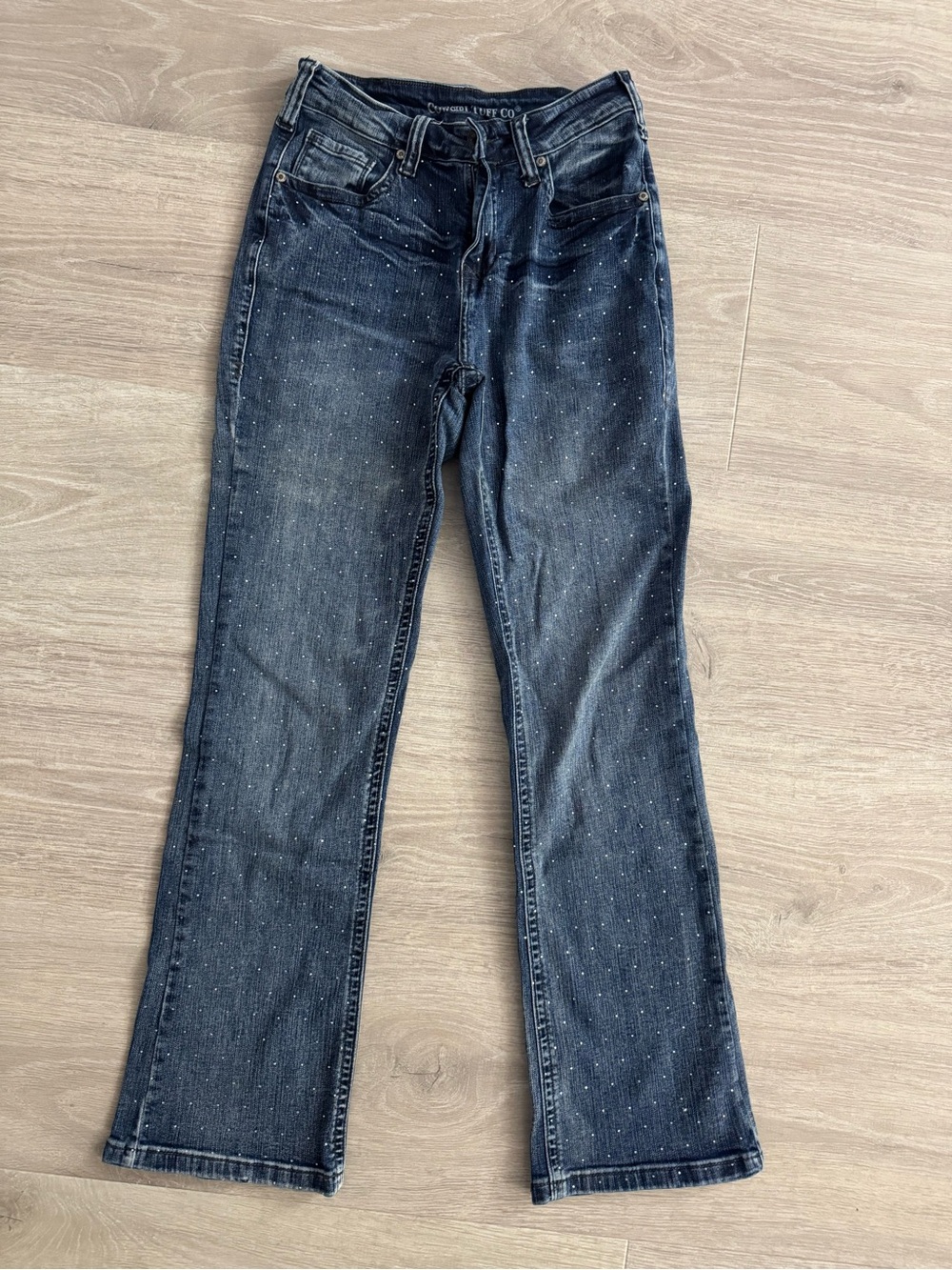 Cowgirl Tuff Dark wash Rhinestone jeans